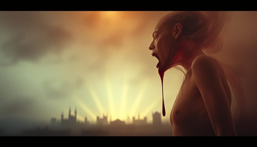 dream of blood coming out of mouth spiritual meaning